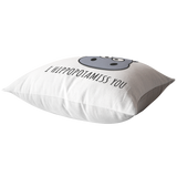 Cute Hippo Throw Pillow - Boyfriend or Girlfriend Gift - Romantic Valentine or Birthday Present - Long Distance Relationship