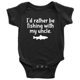 Cute Fishing Baby One-Piece - Future Fisherman Baby Shirt - Fishing With My Uncle - Many Sizes And Colors Available - Baby Shower Gift Idea