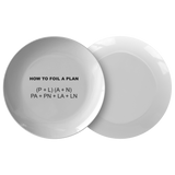 Funny Algebra Teacher Gift - Math Plate - Math Teacher Gift - Algebra Present - How to Foil a Plan - Dinner Plate
