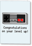 Video Gamer Birthday Card - Retro Game Console Printable Card - Congratulations On Your Level Up - Greeting Card