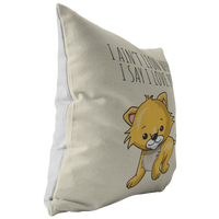 Cute Romantic Boyfriend Gift - Long Distance Relationship Present - Cute Lion Throw Pillow - Valentine or Anniversary - I Ain't Lion