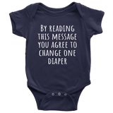 Funny Baby One-Piece - Cute Baby Shirt - Change One Diaper - Baby Apparel - Many Sizes And Colors Available - All Cotton