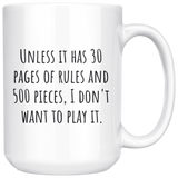 custom order - 30 pages of rules - 15 oz