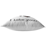 Nerdy Medical Gift - Doctor Valentine - I Lobe You - Brain Throw Pillow - Boyfriend or Girlfriend Gift - Valentine's Day, Anniversary