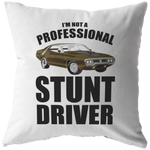 Muscle Car Throw Pillow - Funny Driving Instructor Gift - Professional Stunt Driver - Classic Car Pillow - Present For Driver