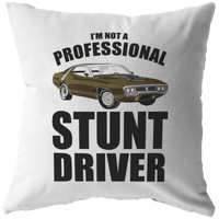 Muscle Car Throw Pillow - Funny Driving Instructor Gift - Professional Stunt Driver - Classic Car Pillow - Present For Driver