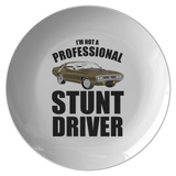 Muscle Car Dinner Plate - Funny Driving Instructor Gift - Professional Stunt Driver - Classic Car Plate - Present For Driver