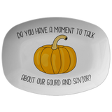 Funny Fall Platter - Thanksgiving Platter Funny - Pumpkin Platter - Our Gourd And Savior - Funny Thanksgiving Home Gift