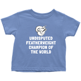 Cute Boxing Toddler Shirt - Boxing Toddler Tee - Boxer Gift - Toddler Birthday Gift - Featherweight Champion - Many Sizes, Colors - Cotton