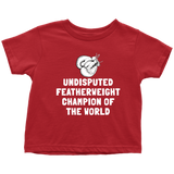Cute Boxing Toddler Shirt - Boxing Toddler Tee - Boxer Gift - Toddler Birthday Gift - Featherweight Champion - Many Sizes, Colors - Cotton
