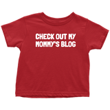 Blogging Toddler Shirt - Blogger Toddler Tee - Birthday Gift For Future Blogger - Check Out My Mommy's Blog - Many Sizes And Colors, Cotton