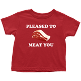 Butcher Toddler Shirt - Cute Butcher Toddler Tee - Pleased To Meat You - Birthday Gift