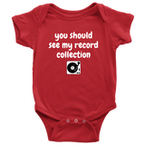 Cute Baby One-Piece- Record Collector Baby Shirt - Audiophile Baby Gift - Newborn Through 24 Months Sizes - All Cotton
